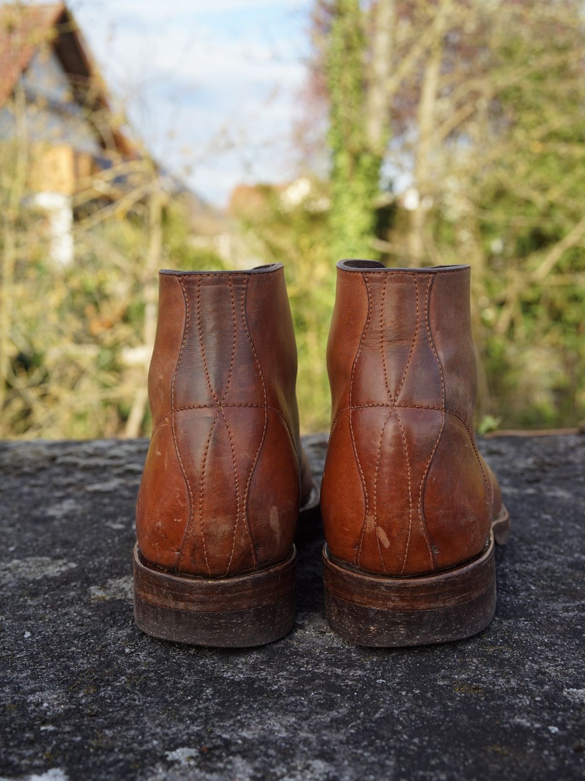 Photo by germanshoeguy on April 3, 2026 of the Self-Made Service Boot "Kaya" in Guidi Natural Horsebutt.