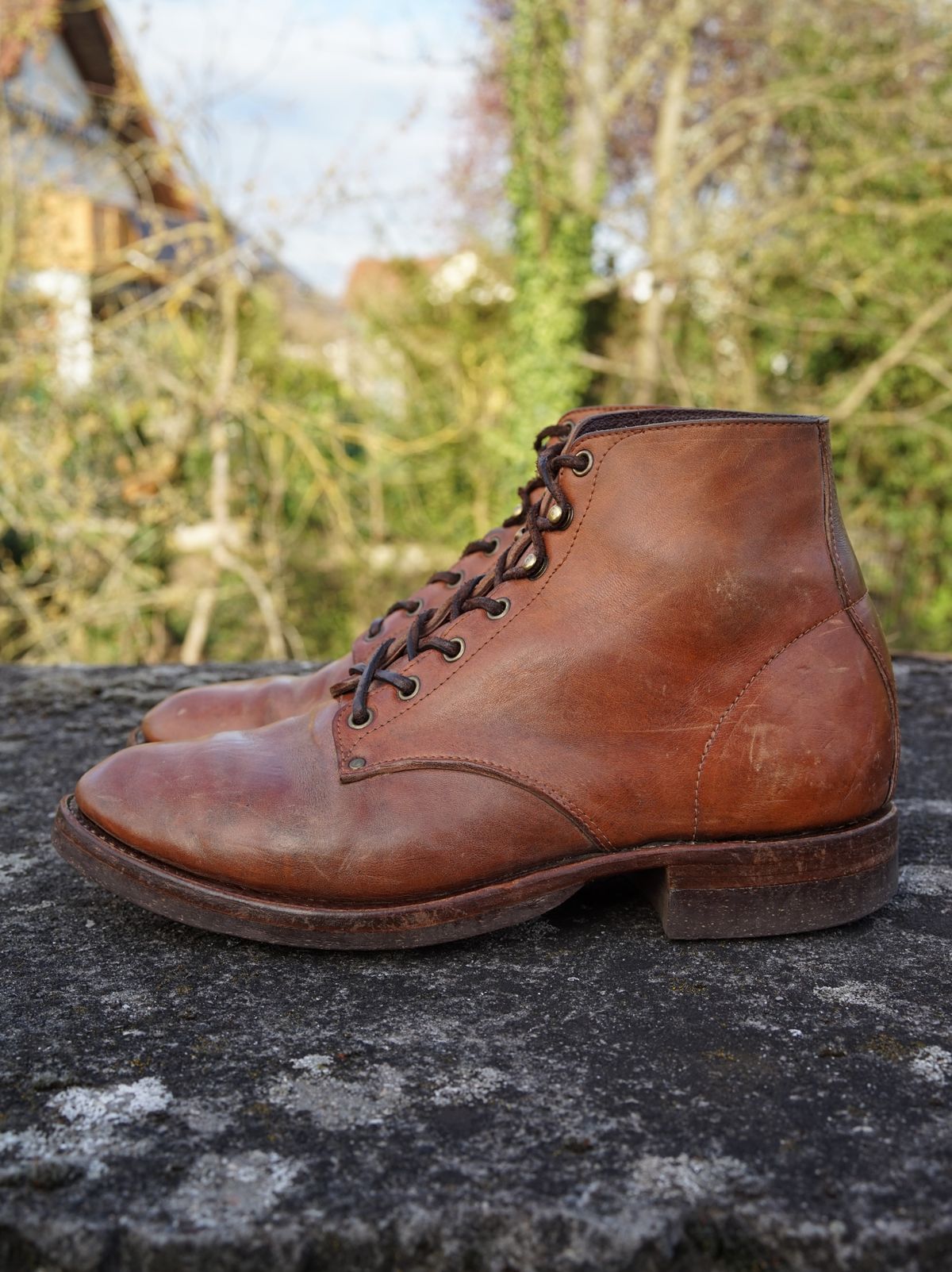 Photo by germanshoeguy on April 3, 2026 of the Self-Made Service Boot "Kaya" in Guidi Natural Horsebutt.