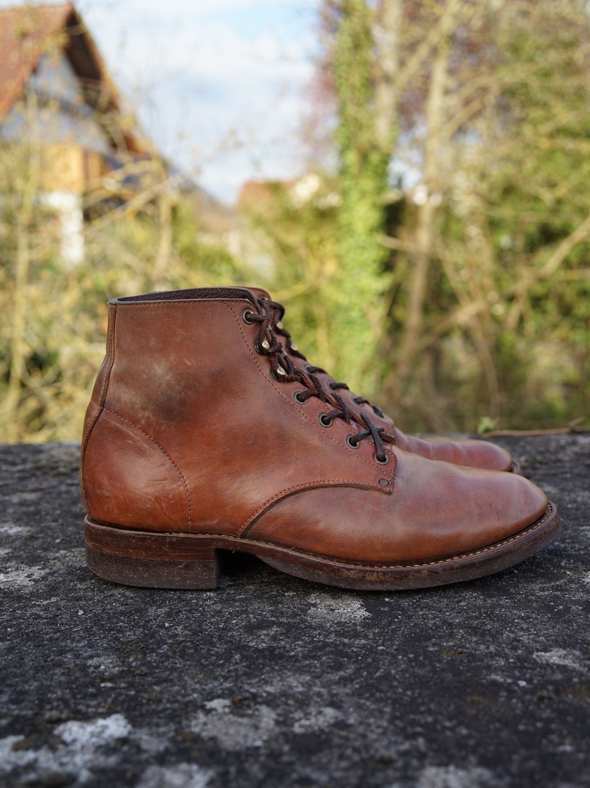 Photo by germanshoeguy on April 3, 2026 of the Self-Made Service Boot "Kaya" in Guidi Natural Horsebutt.