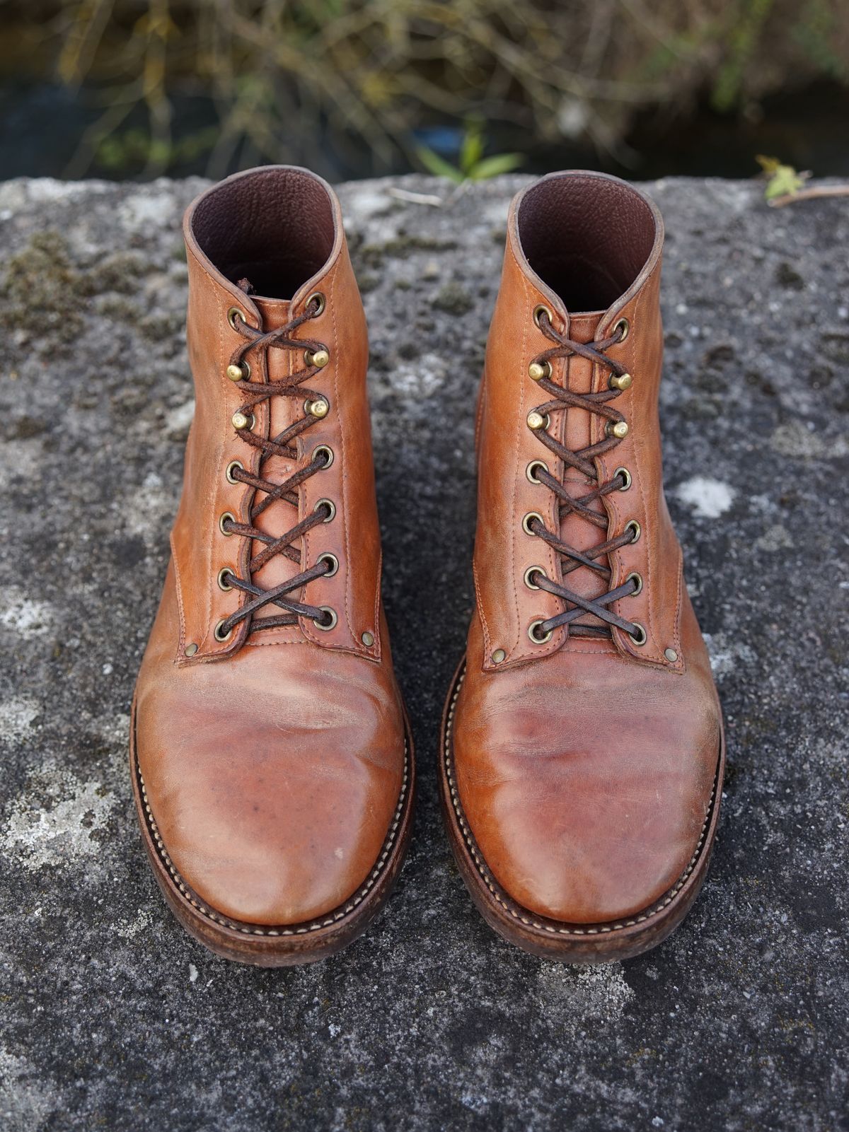 Photo by germanshoeguy on April 3, 2026 of the Self-Made Service Boot "Kaya" in Guidi Natural Horsebutt.