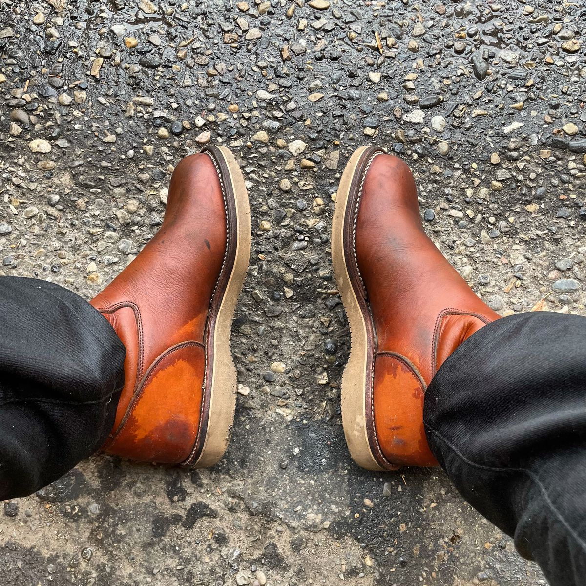 Photo by scotts on August 22, 2023 of the Viberg Roper Boot in Tochigi Natural Cowhide.