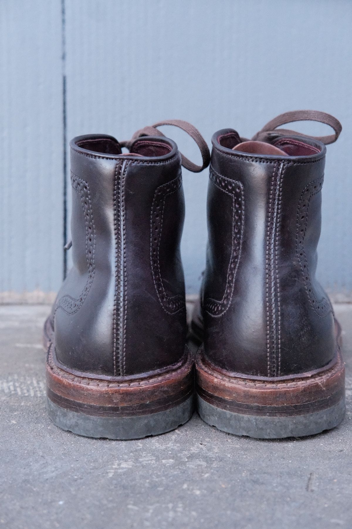 Photo by DirtyRat on January 6, 2023 of the Alden Wingtip Boot in Horween Color 8 Shell Cordovan.