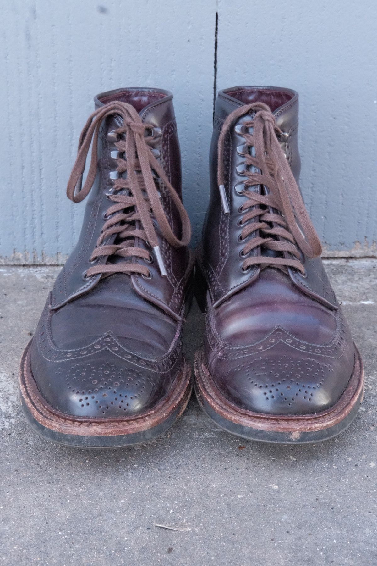 Photo by DirtyRat on February 6, 2023 of the Alden Wingtip Boot in Horween Color 8 Shell Cordovan.