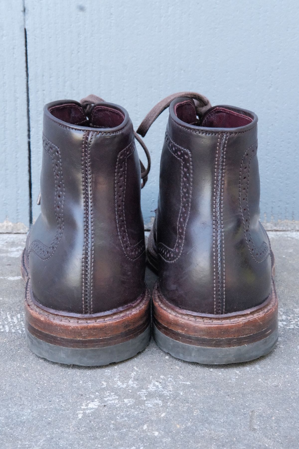 Photo by DirtyRat on April 6, 2023 of the Alden Wingtip Boot in Horween Color 8 Shell Cordovan.