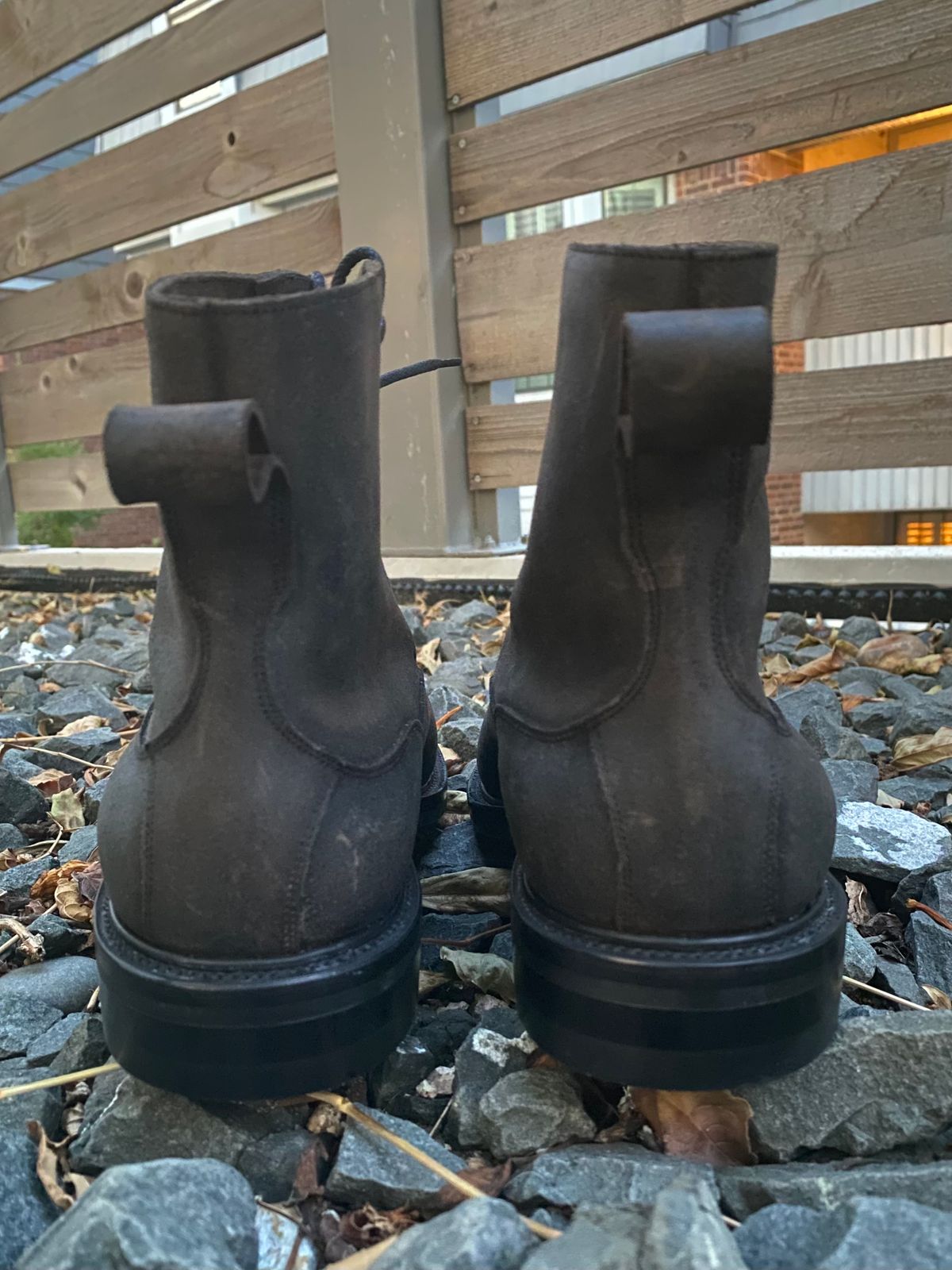 Photo by babu on October 6, 2022 of the Edward Green Galway in Black Waxed Suede.