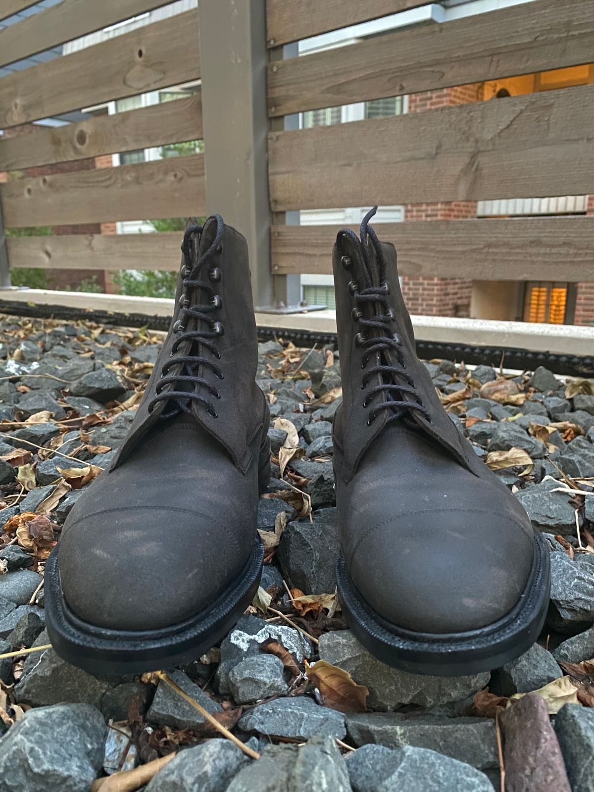 Photo by babu on October 6, 2022 of the Edward Green Galway in Black Waxed Suede.
