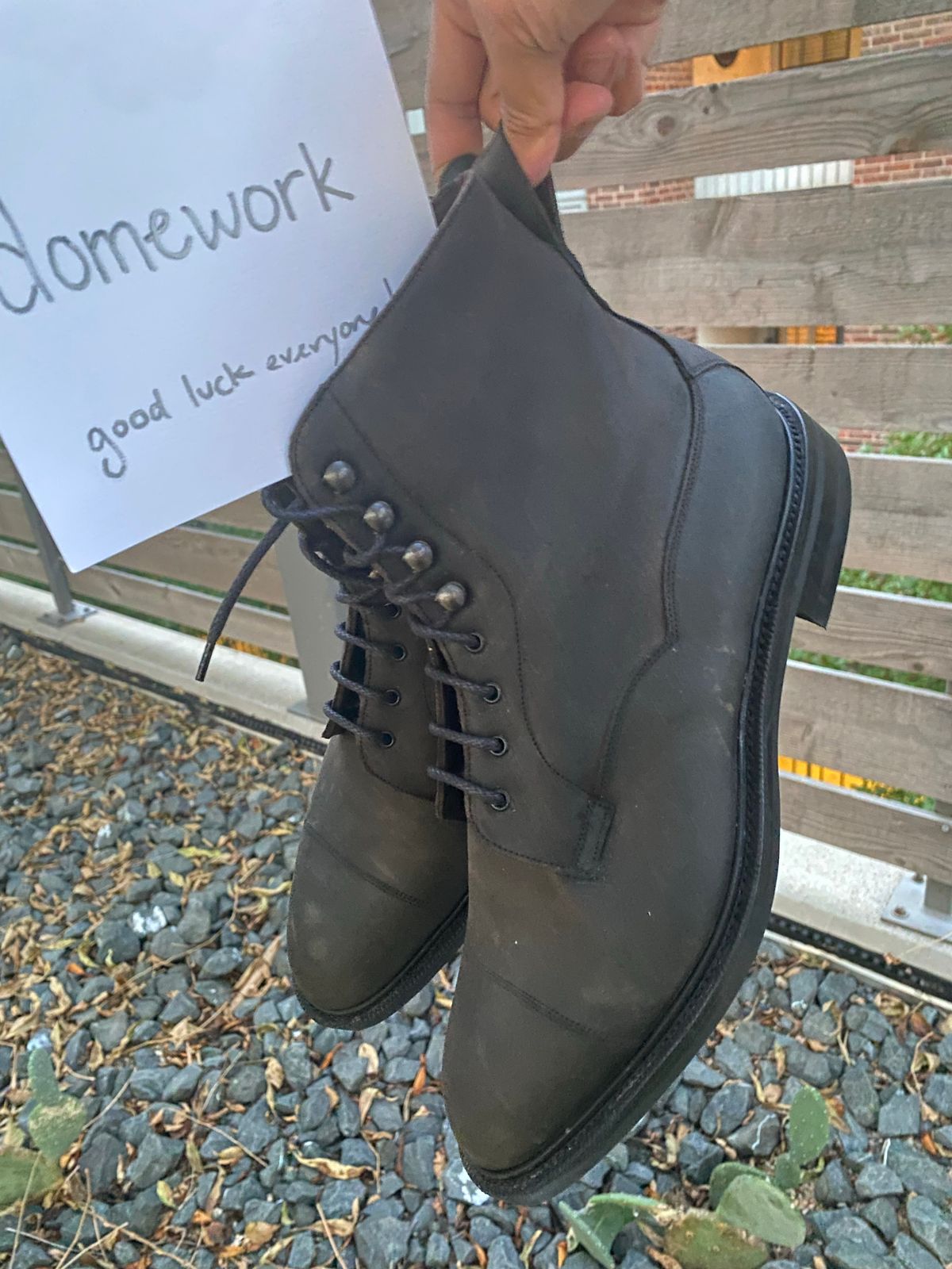 Photo by babu on October 6, 2022 of the Edward Green Galway in Black Waxed Suede.