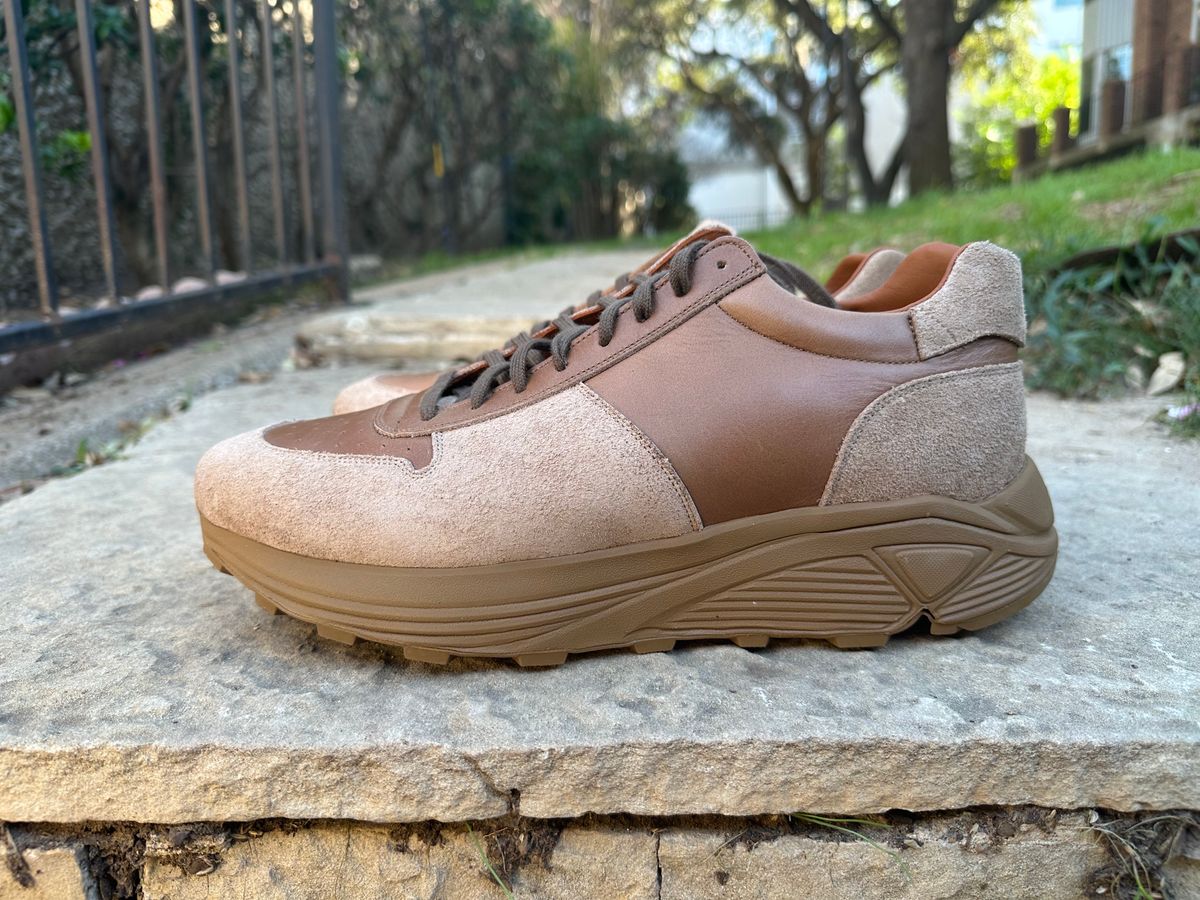 Photo by babu on November 9, 2023 of the Viberg Sneaker in Horween Natural Chromexcel.