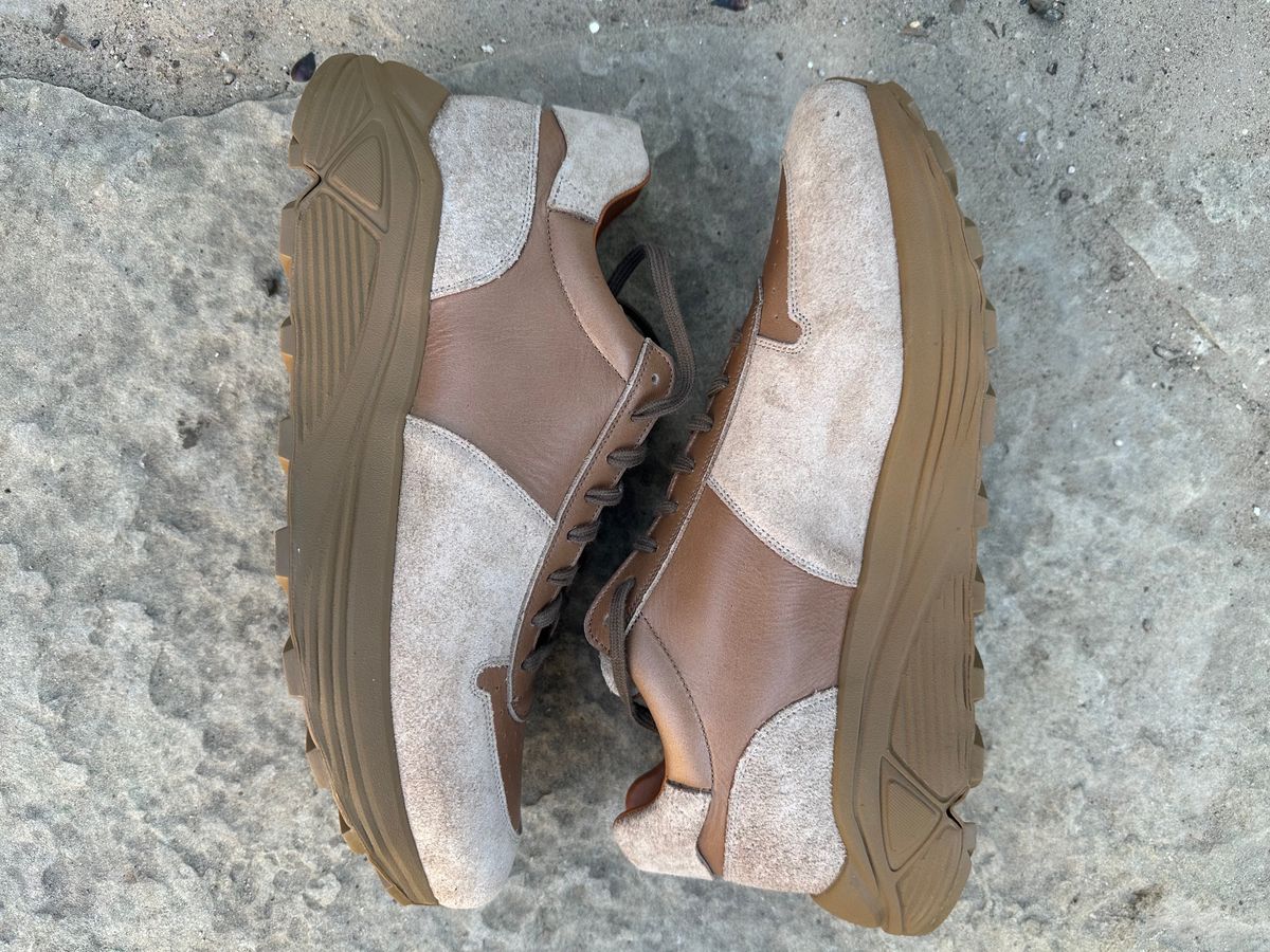 Photo by babu on November 9, 2023 of the Viberg Sneaker in Horween Natural Chromexcel.