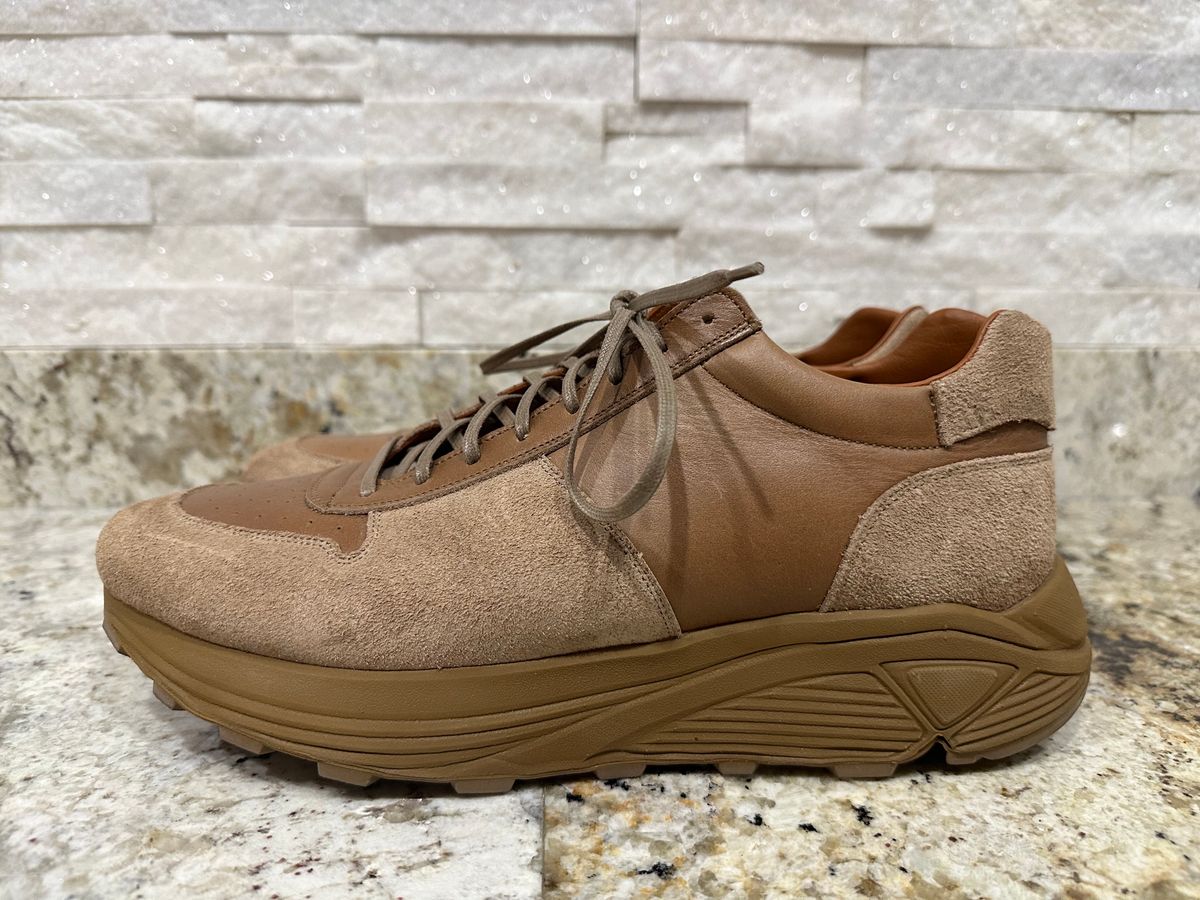 Photo by babu on December 6, 2023 of the Viberg Sneaker in Horween Natural Chromexcel.