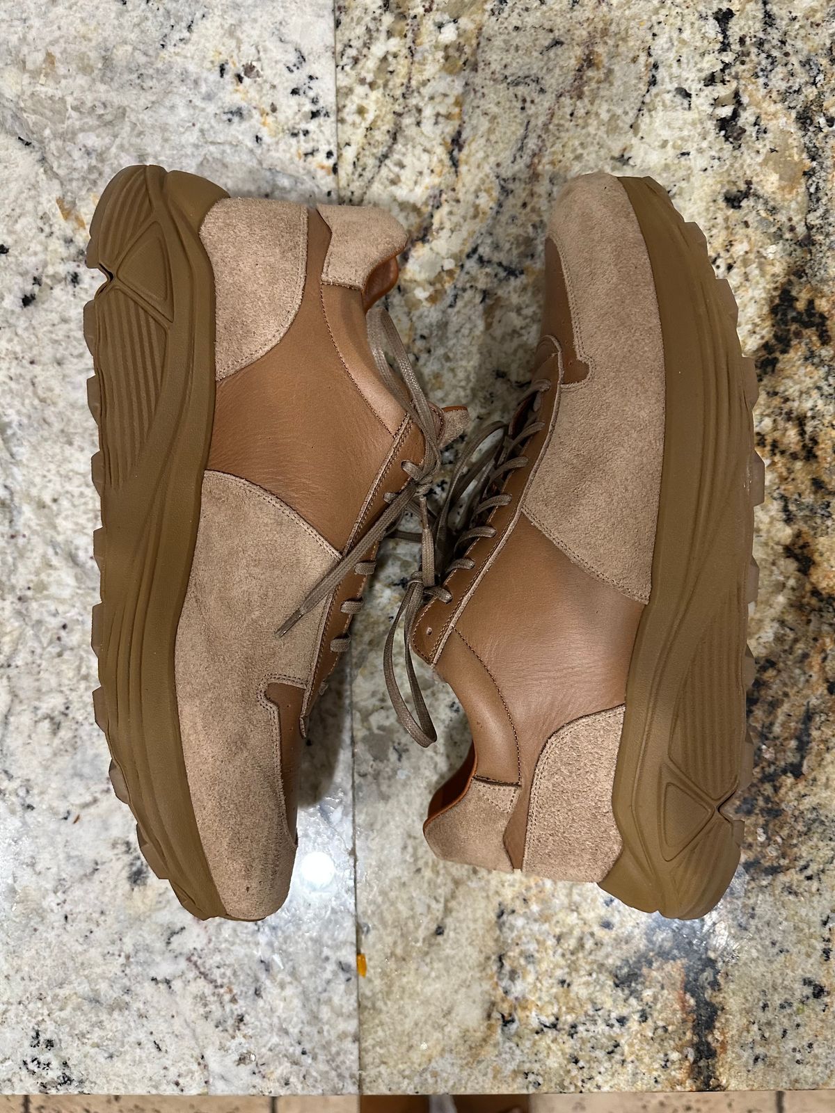 Photo by babu on December 6, 2023 of the Viberg Sneaker in Horween Natural Chromexcel.