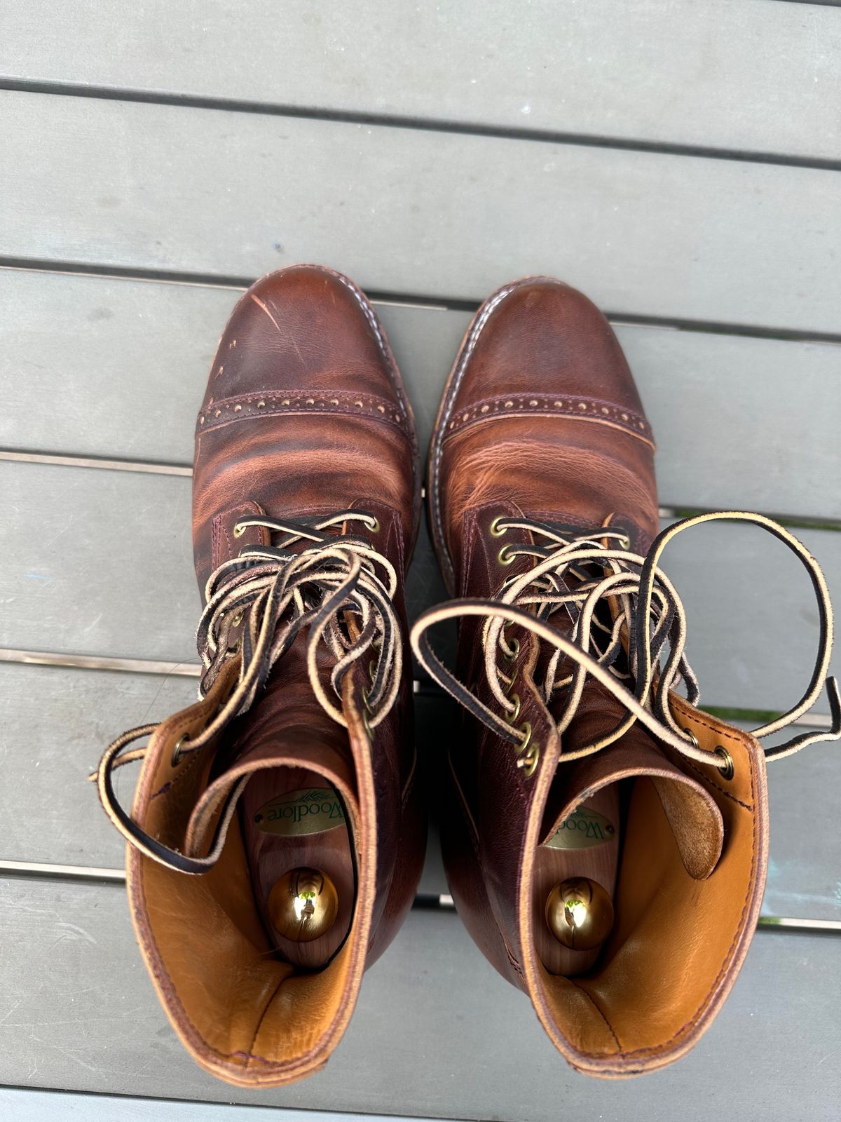 Photo by shuviten on November 5, 2024 of the Self-Made Derby Boot in Horween Color 8 Cypress.