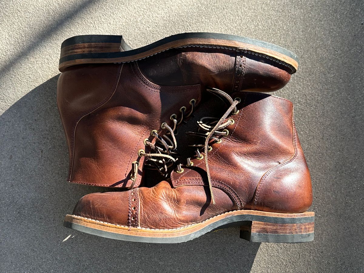 Photo by shuviten on January 2, 2025 of the Self-Made Derby Boot in Horween Color 8 Cypress.