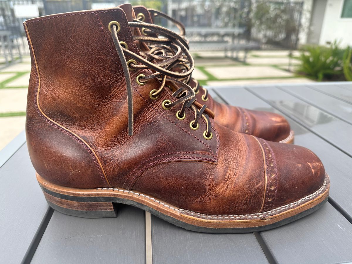 Photo by shuviten on February 3, 2025 of the Self-Made Derby Boot in Horween Color 8 Cypress.