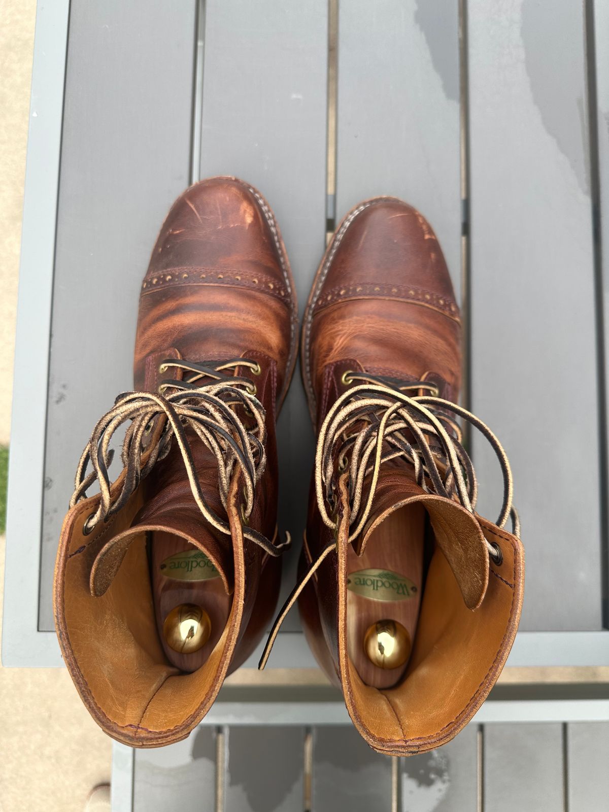 Photo by shuviten on February 3, 2025 of the Self-Made Derby Boot in Horween Color 8 Cypress.