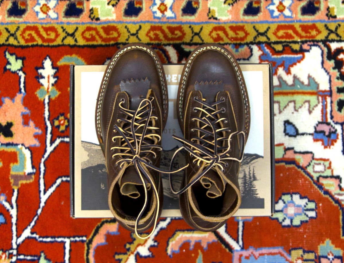 Photo by odontoblast on October 3, 2023 of the White's Bounty Hunter in Horween Cinnamon Waxed Flesh.