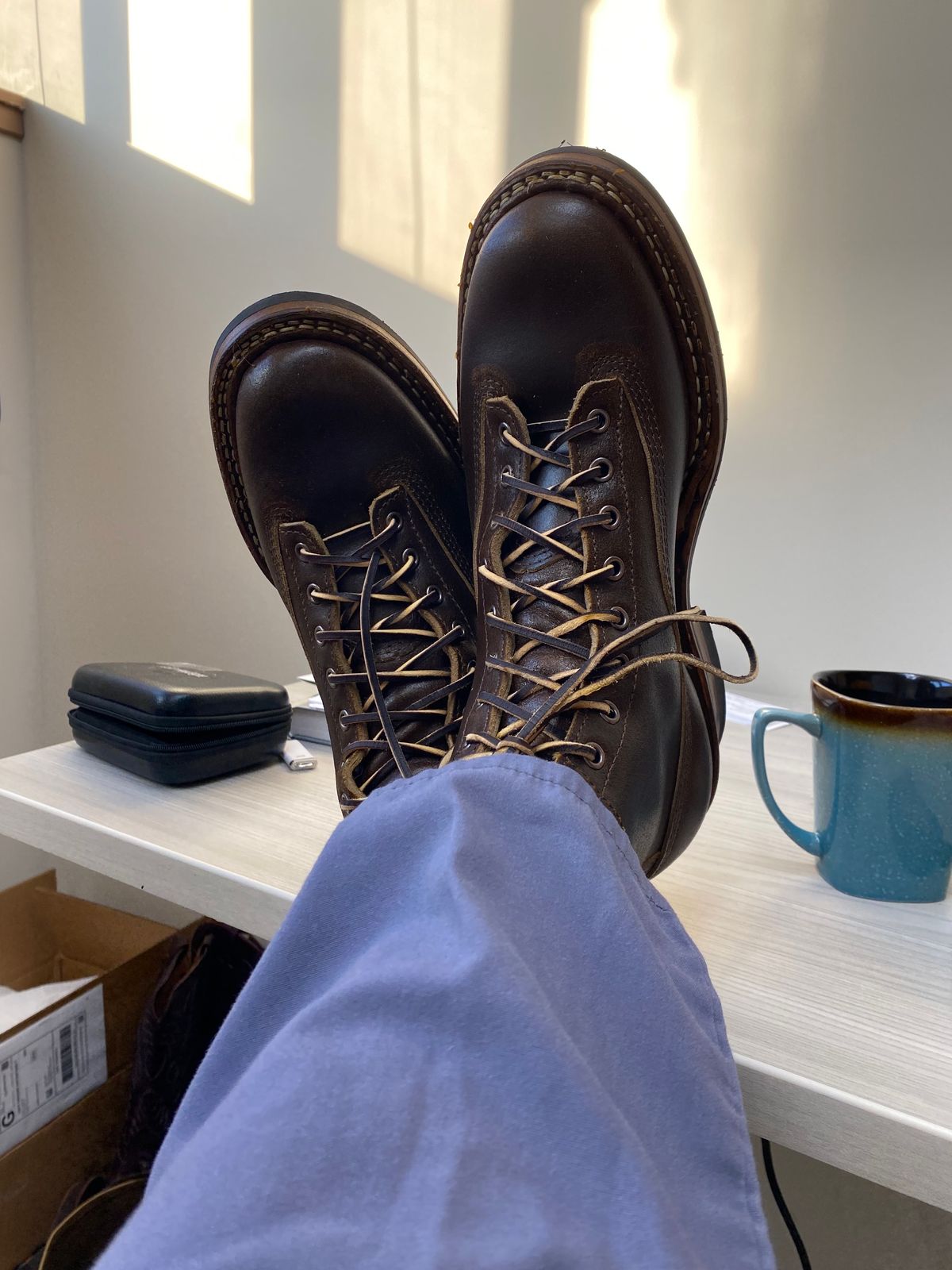 Photo by odontoblast on October 3, 2023 of the White's Bounty Hunter in Horween Cinnamon Waxed Flesh.