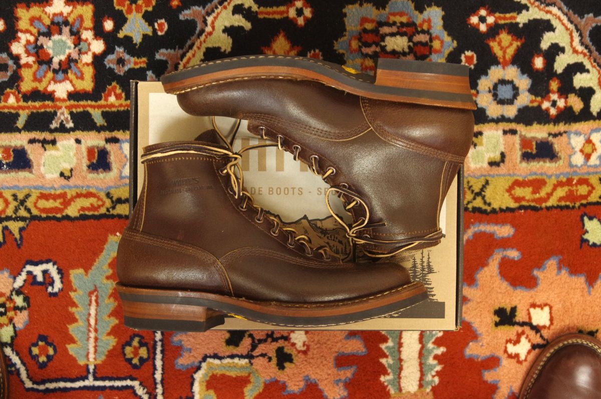 Photo by odontoblast on October 3, 2023 of the White's Bounty Hunter in Horween Cinnamon Waxed Flesh.