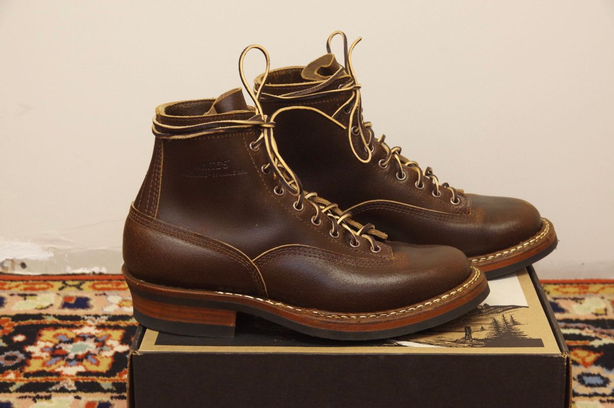 Photo by odontoblast on October 3, 2023 of the White's Bounty Hunter in Horween Cinnamon Waxed Flesh.