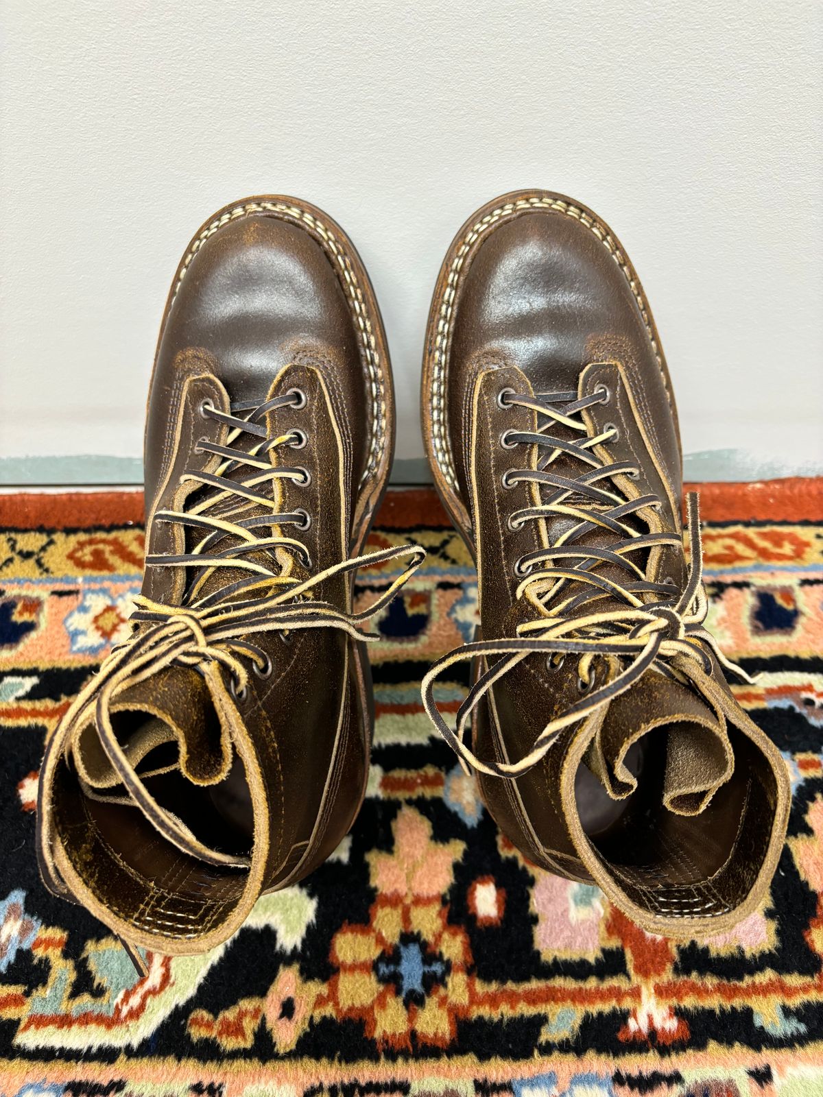 Photo by odontoblast on December 6, 2023 of the White's Bounty Hunter in Horween Cinnamon Waxed Flesh.