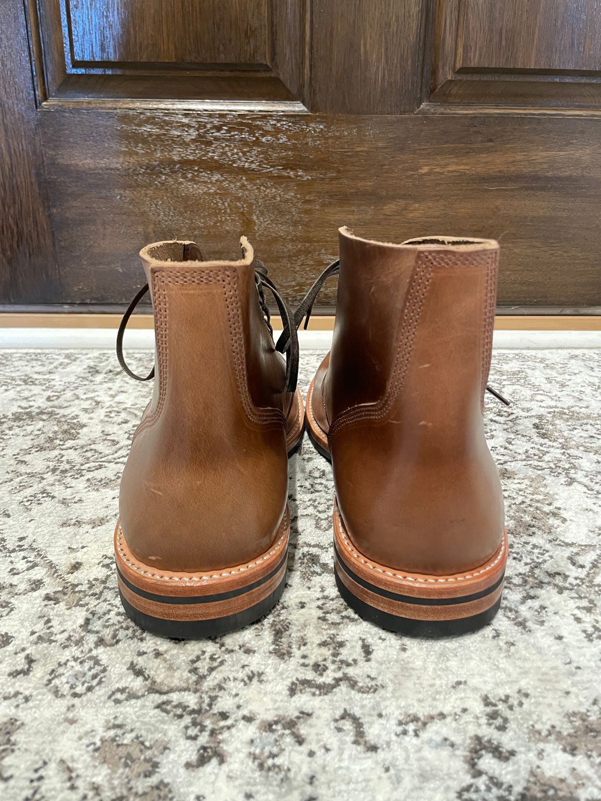 Photo by cstowe2120 on October 1, 2022 of the Oak Street Bootmakers Field Boot in Horween Natural Chromexcel.