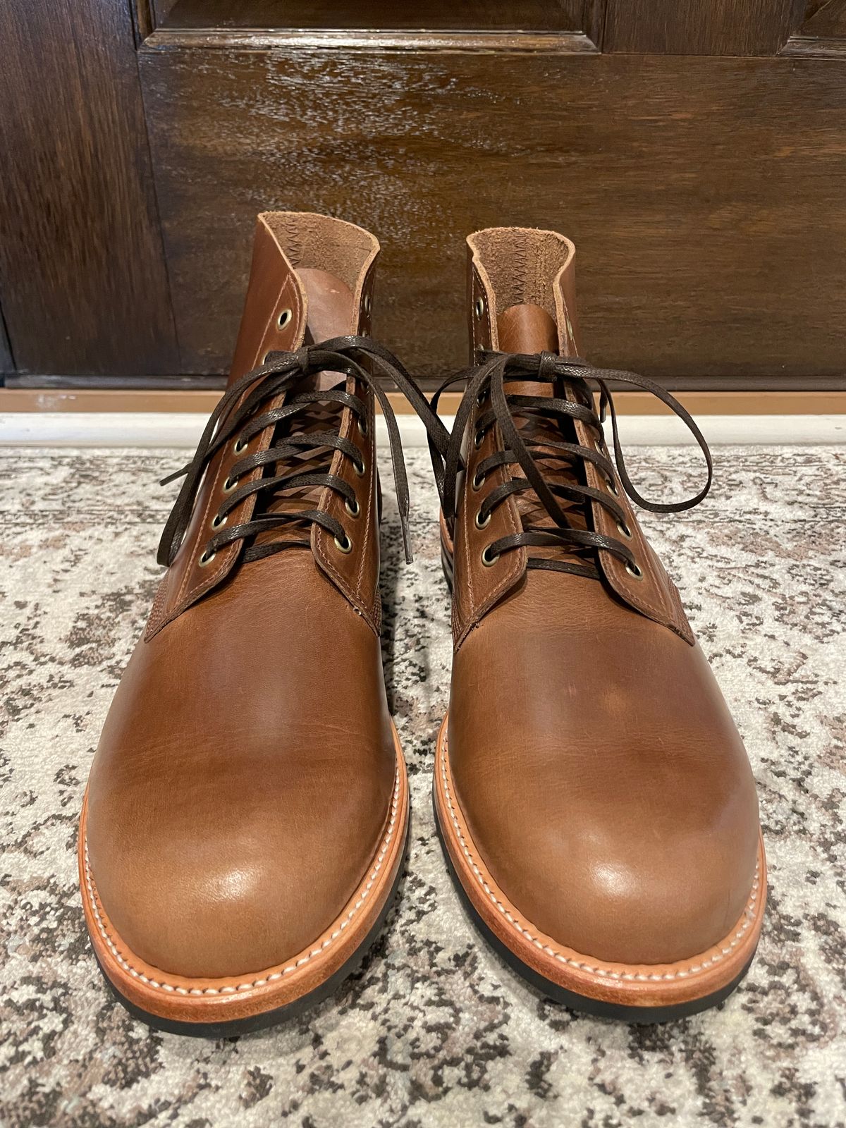 Photo by cstowe2120 on October 1, 2022 of the Oak Street Bootmakers Field Boot in Horween Natural Chromexcel.