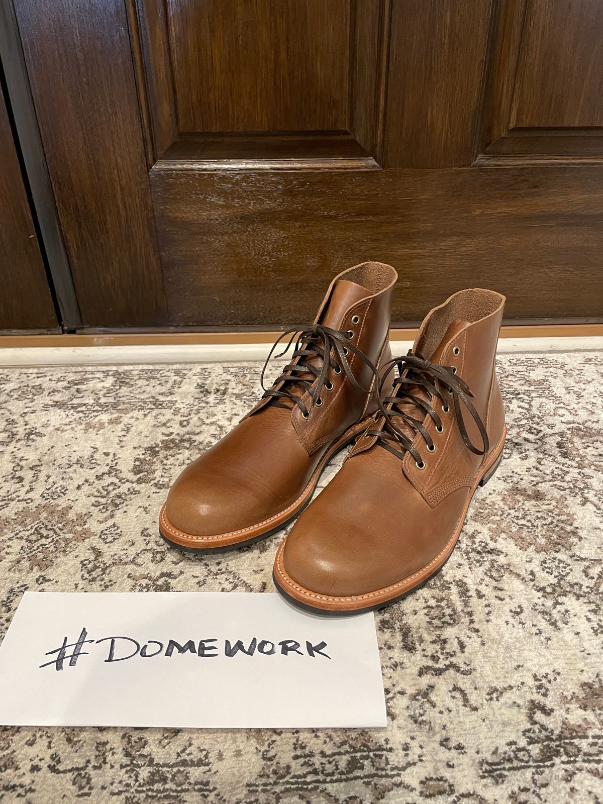 Photo by cstowe2120 on October 1, 2022 of the Oak Street Bootmakers Field Boot in Horween Natural Chromexcel.