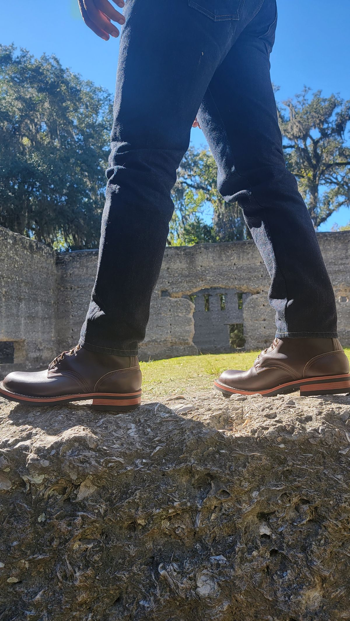 Photo by FatCrapper on October 1, 2022 of the Nicks Falcon in Horween Brown Chromexcel.