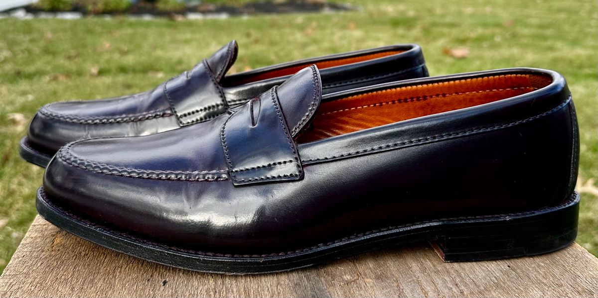 Photo by NoDadBod81 on January 4, 2024 of the Alden Leisure Handsewn Penny Loafer in Horween Color 8 Shell Cordovan.