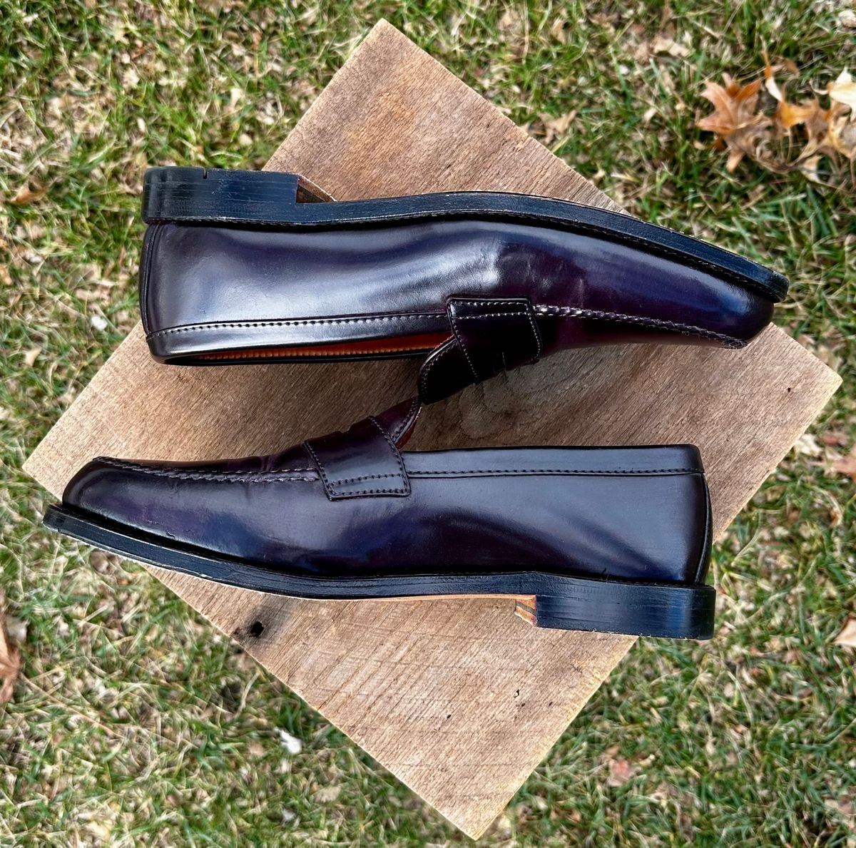 Photo by NoDadBod81 on January 4, 2024 of the Alden Leisure Handsewn Penny Loafer in Horween Color 8 Shell Cordovan.