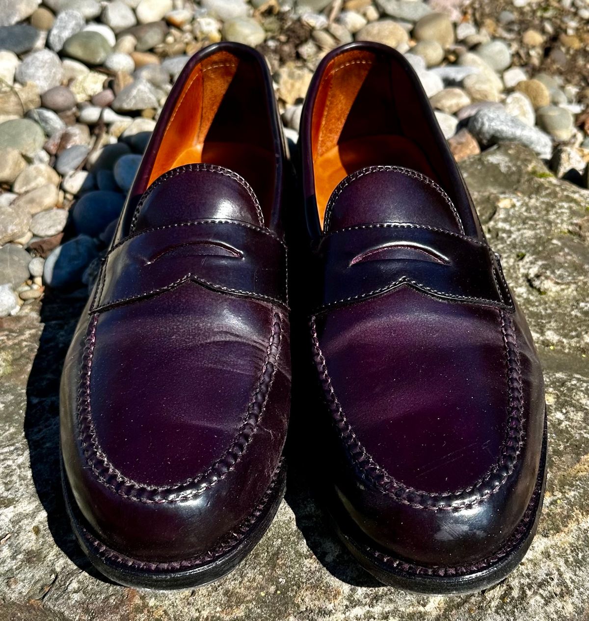 Photo by NoDadBod81 on February 5, 2024 of the Alden Leisure Handsewn Penny Loafer in Horween Color 8 Shell Cordovan.