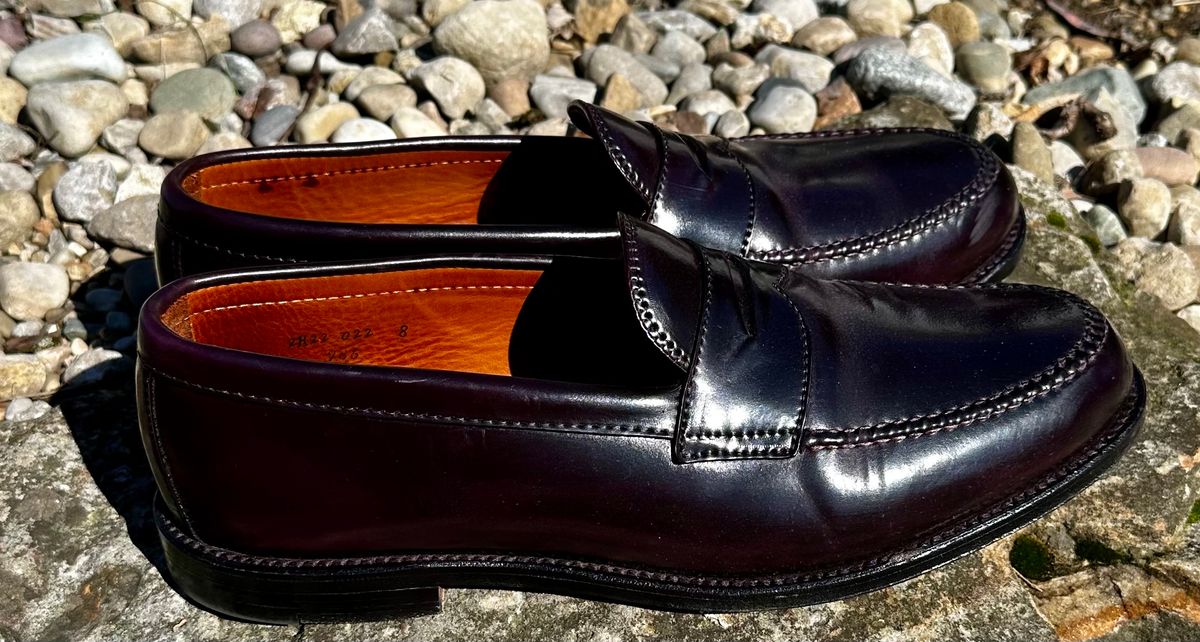 Photo by NoDadBod81 on February 5, 2024 of the Alden Leisure Handsewn Penny Loafer in Horween Color 8 Shell Cordovan.