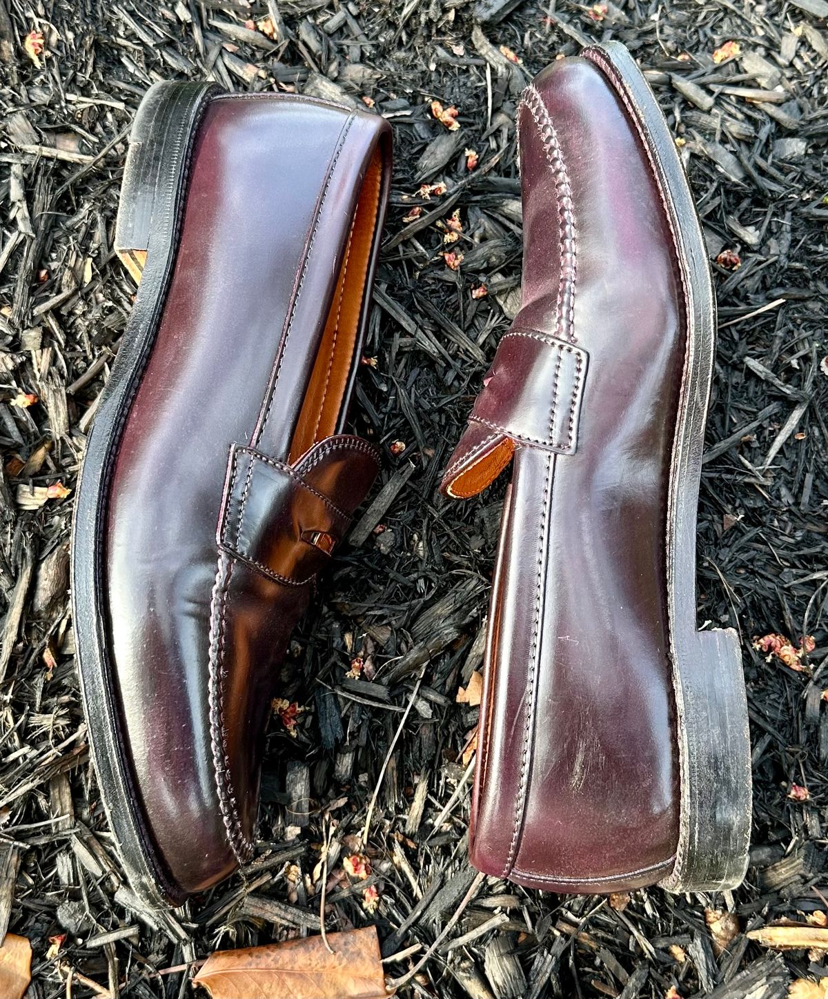 Photo by NoDadBod81 on March 5, 2024 of the Alden Leisure Handsewn Penny Loafer in Horween Color 8 Shell Cordovan.