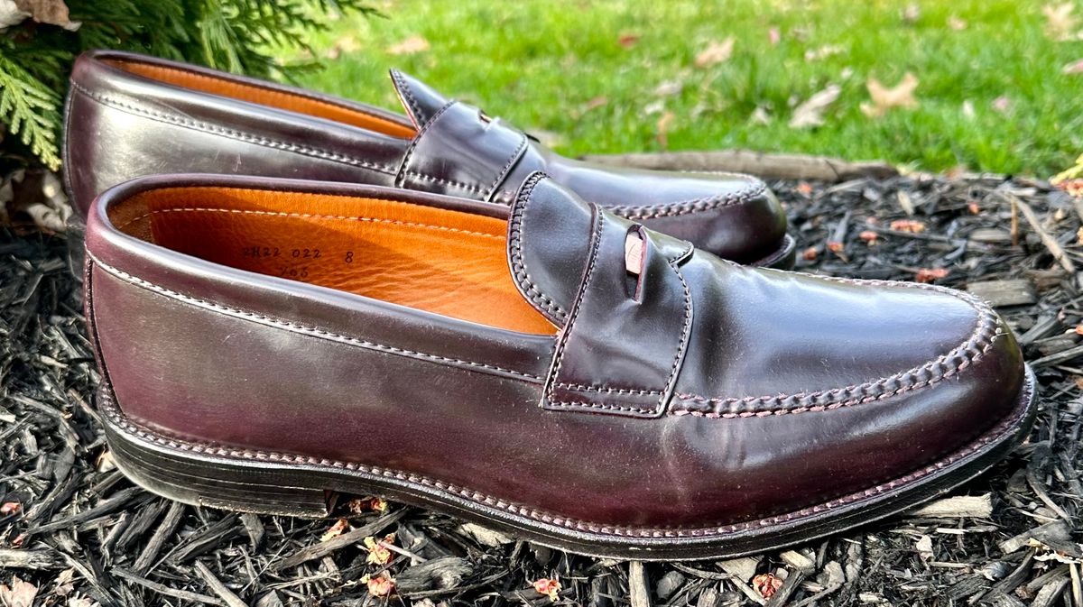 Photo by NoDadBod81 on March 5, 2024 of the Alden Leisure Handsewn Penny Loafer in Horween Color 8 Shell Cordovan.