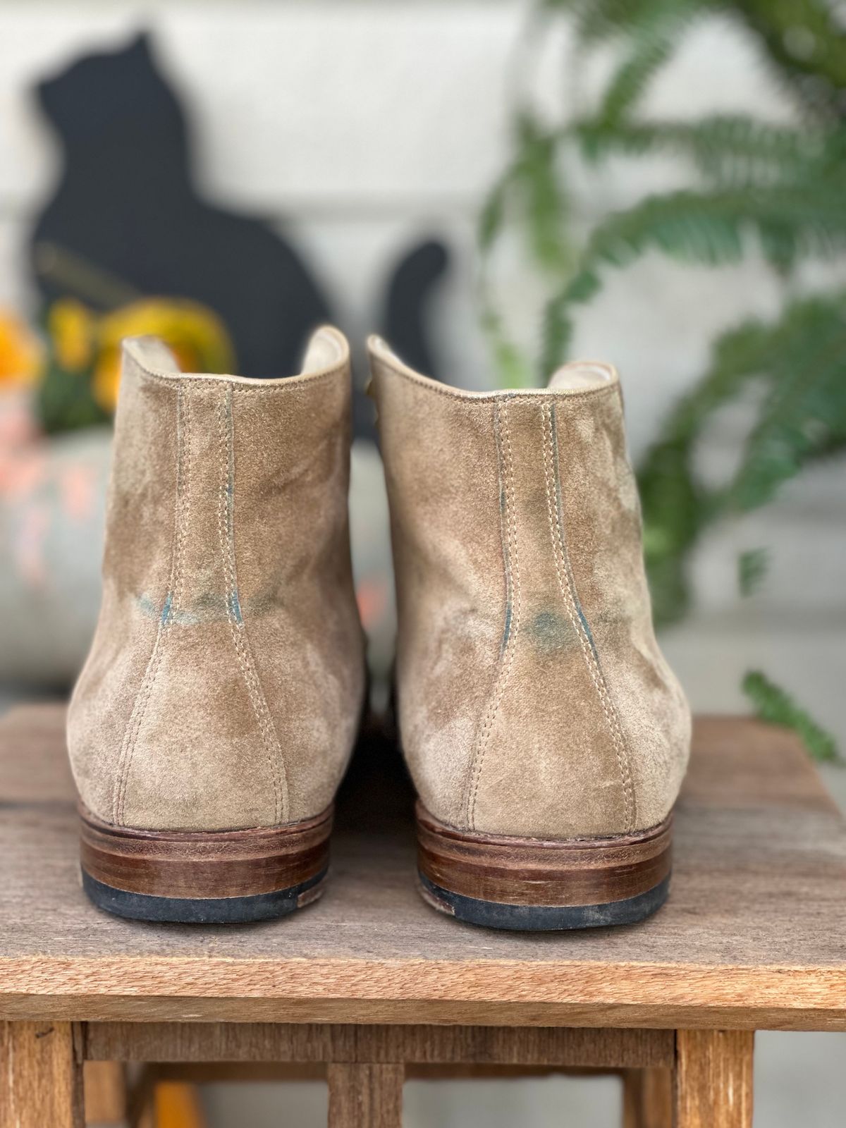 Photo by NoDadBod81 on November 5, 2023 of the Alden x Leffot Cooney Boot in Tan Suede.