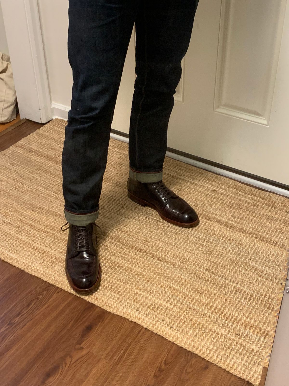 Photo by NoDadBod81 on April 28, 2023 of the Alden Indy Boot in Horween Color 8 Shell Cordovan.