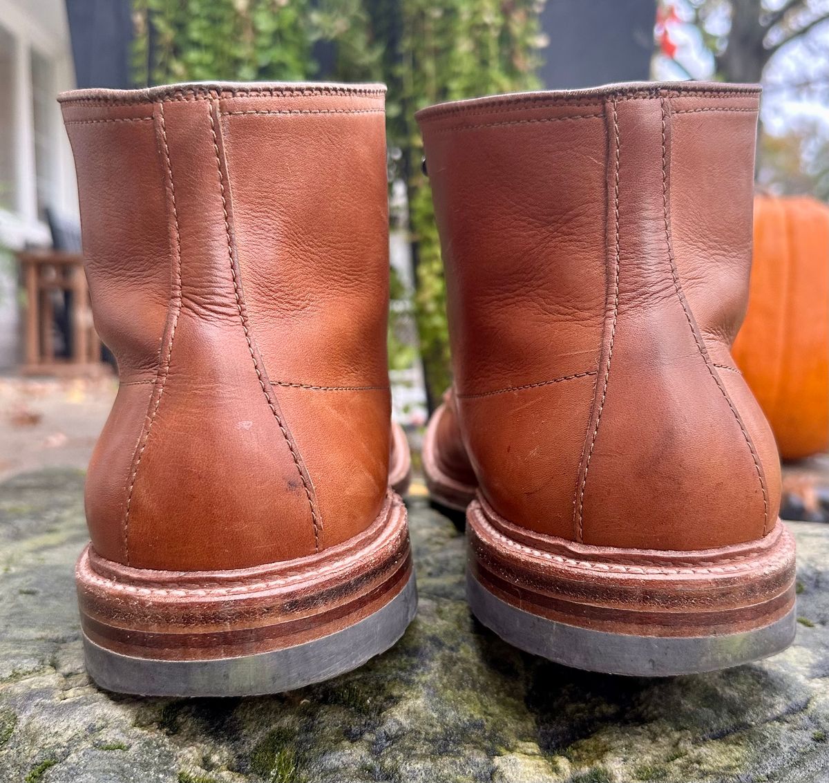 Photo by NoDadBod81 on November 4, 2024 of the Alden X Ealdwine 40307HC Saddle Tan Fettleder Indy in Saddle Tan Calf Skin.