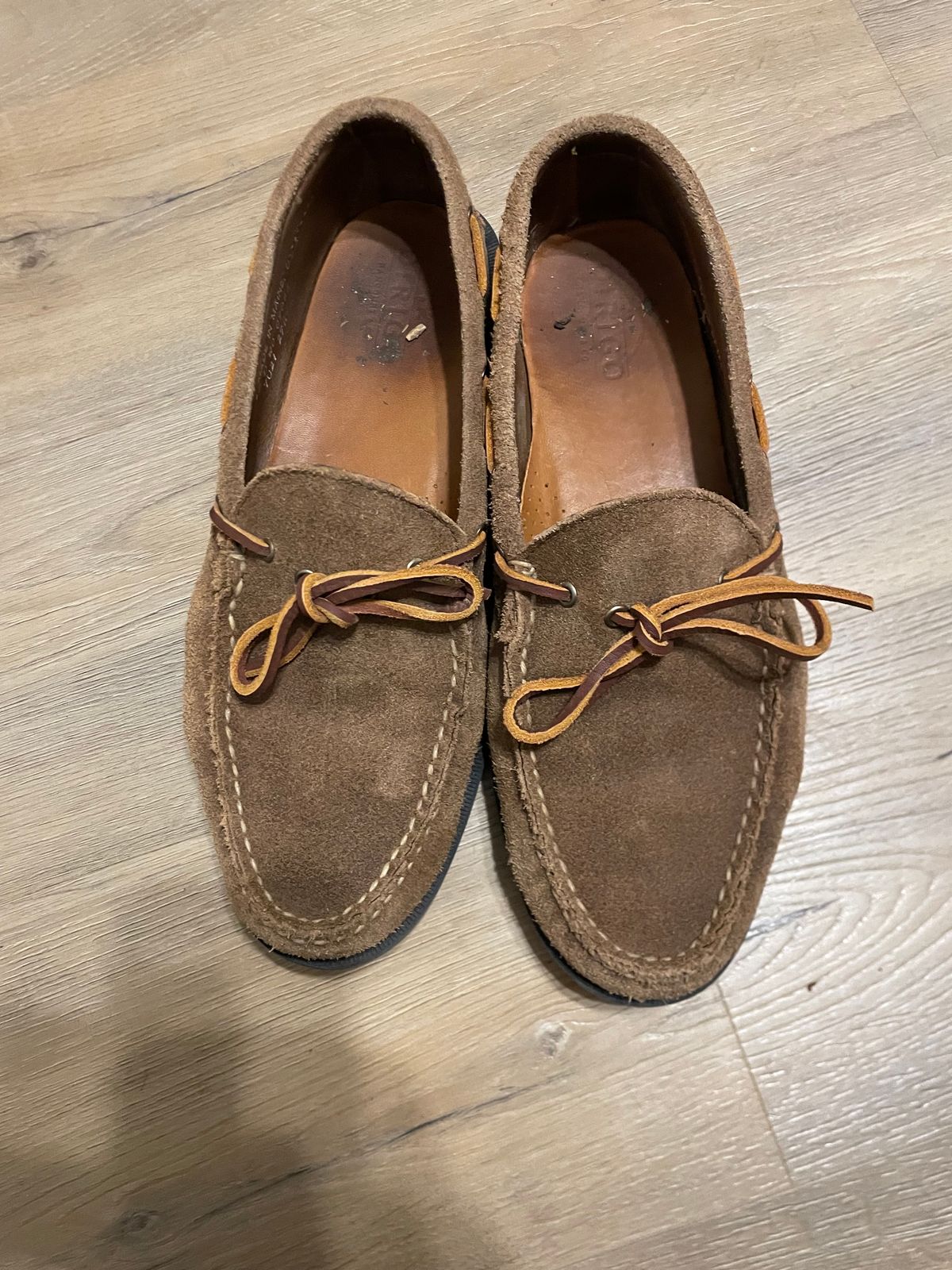 Photo by csburkhalter on November 9, 2023 of the Rancourt & Co. Gilman Camp Moc in Horween Natural Chromexcel Roughout.