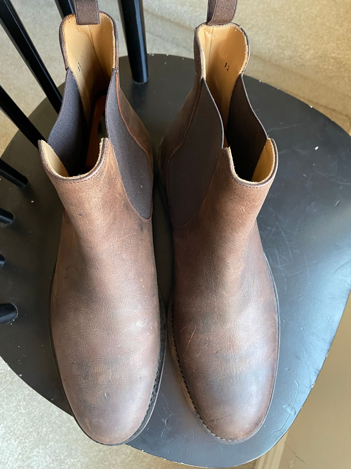 Photo by csburkhalter on October 1, 2022 of the Rider Boot Co. Fritz in C.F. Stead Snuff Waxed Kudu.