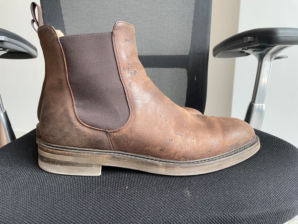 Photo by csburkhalter on November 3, 2022 of the Rider Boot Co. Fritz in C.F. Stead Snuff Waxed Kudu.