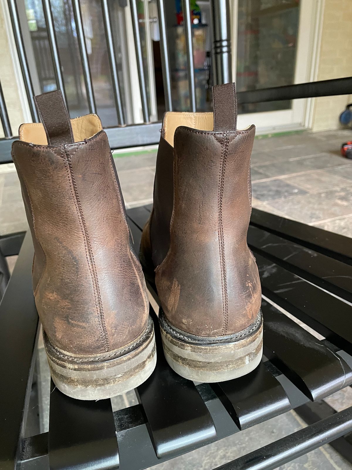 Photo by csburkhalter on December 5, 2022 of the Rider Boot Co. Fritz in C.F. Stead Snuff Waxed Kudu.