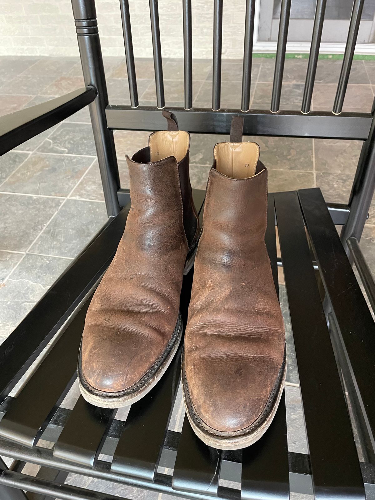 Photo by csburkhalter on December 5, 2022 of the Rider Boot Co. Fritz in C.F. Stead Snuff Waxed Kudu.