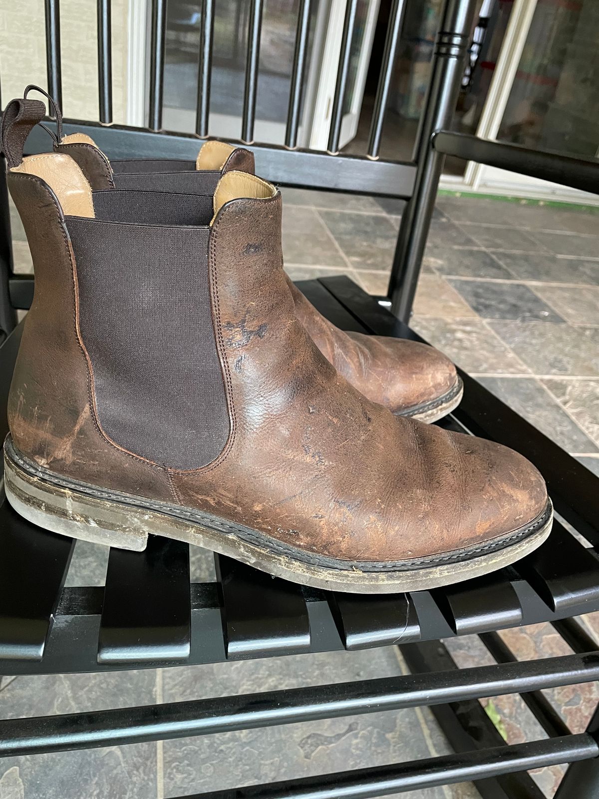 Photo by csburkhalter on December 5, 2022 of the Rider Boot Co. Fritz in C.F. Stead Snuff Waxed Kudu.