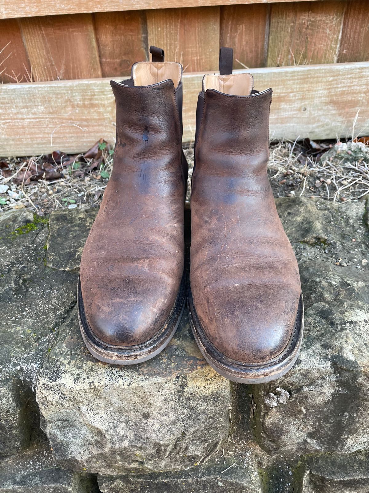 Photo by csburkhalter on February 4, 2023 of the Rider Boot Co. Fritz in C.F. Stead Snuff Waxed Kudu.