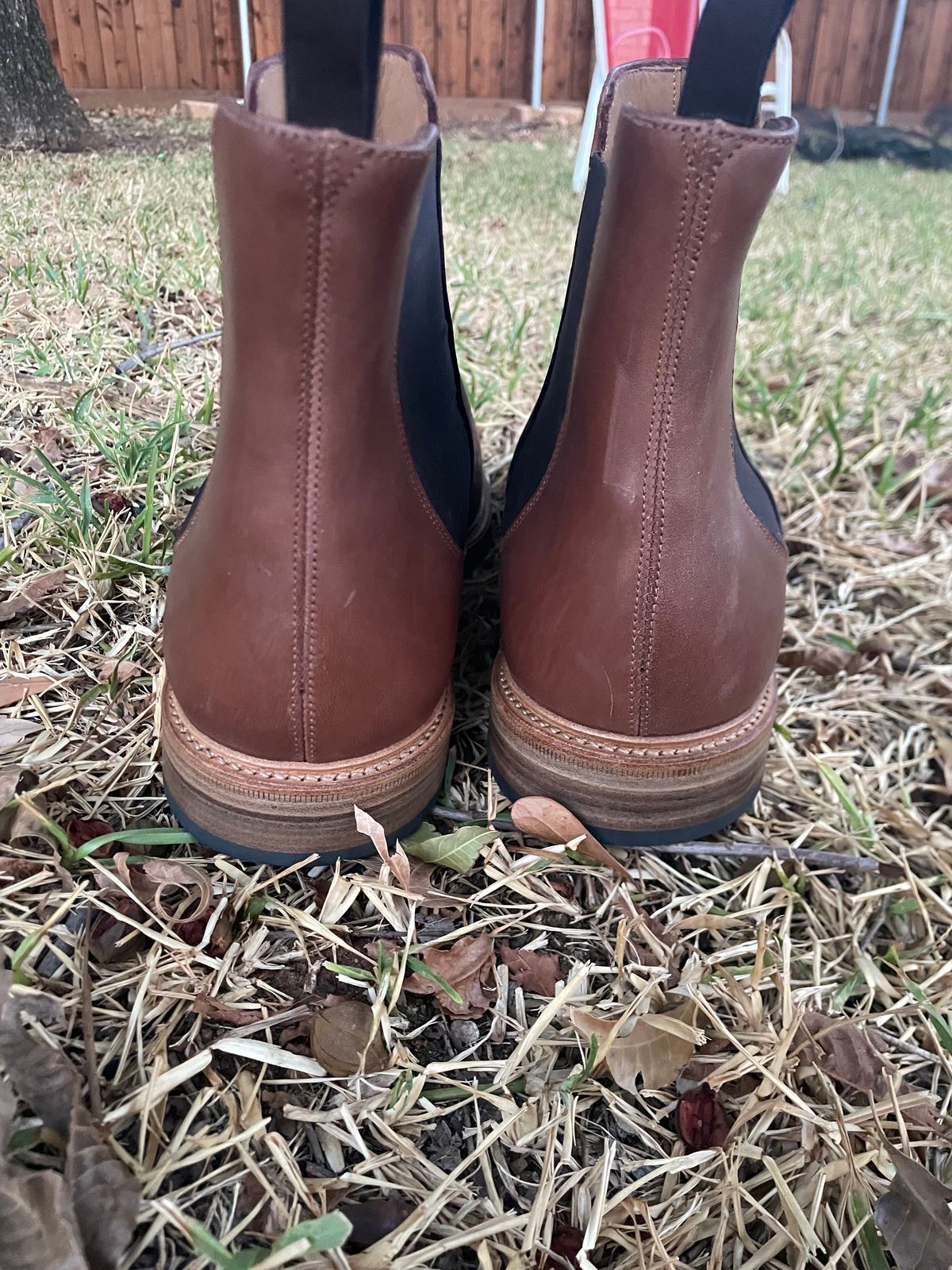 Photo by csburkhalter on October 3, 2023 of the Rider Boot Co. Fritz in Maryam Toscanello Horsebutt.
