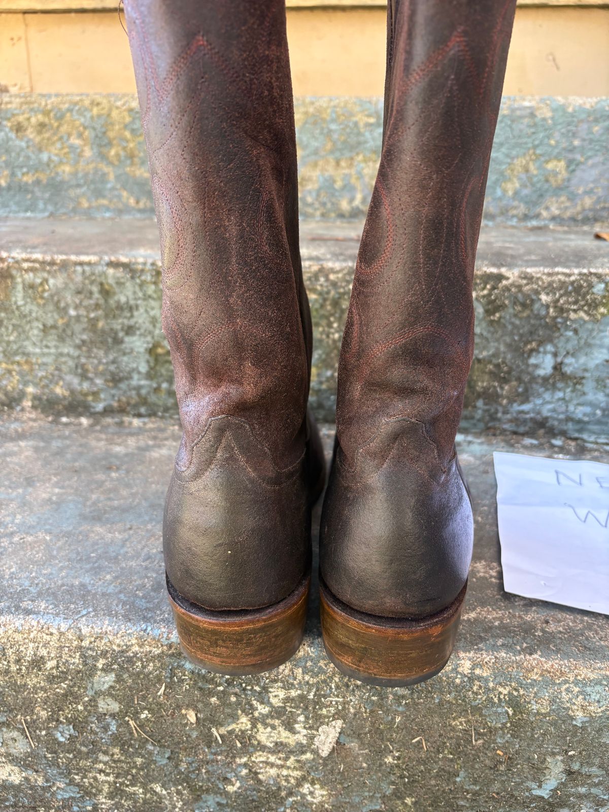 Photo by csburkhalter on October 2, 2025 of the Rios of Mercedes Cowboy Boots in Waxed Kudu.