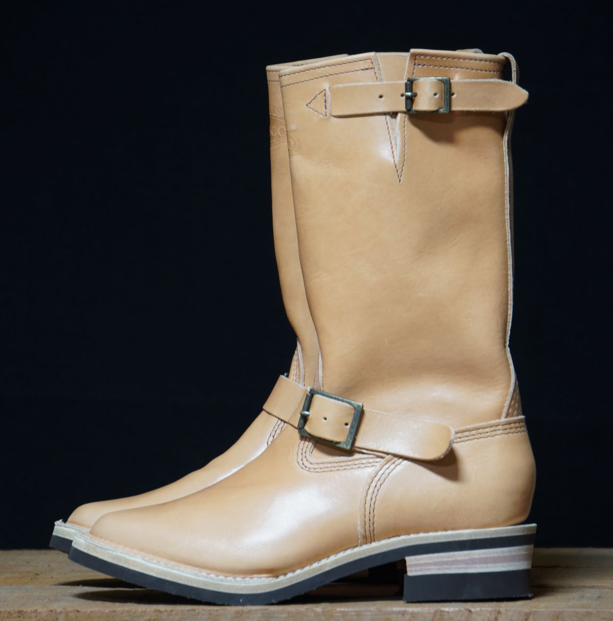 Photo by Boots on October 14, 2024 of the Wesco x S&S Van Cleef III in Horween Natural Essex.