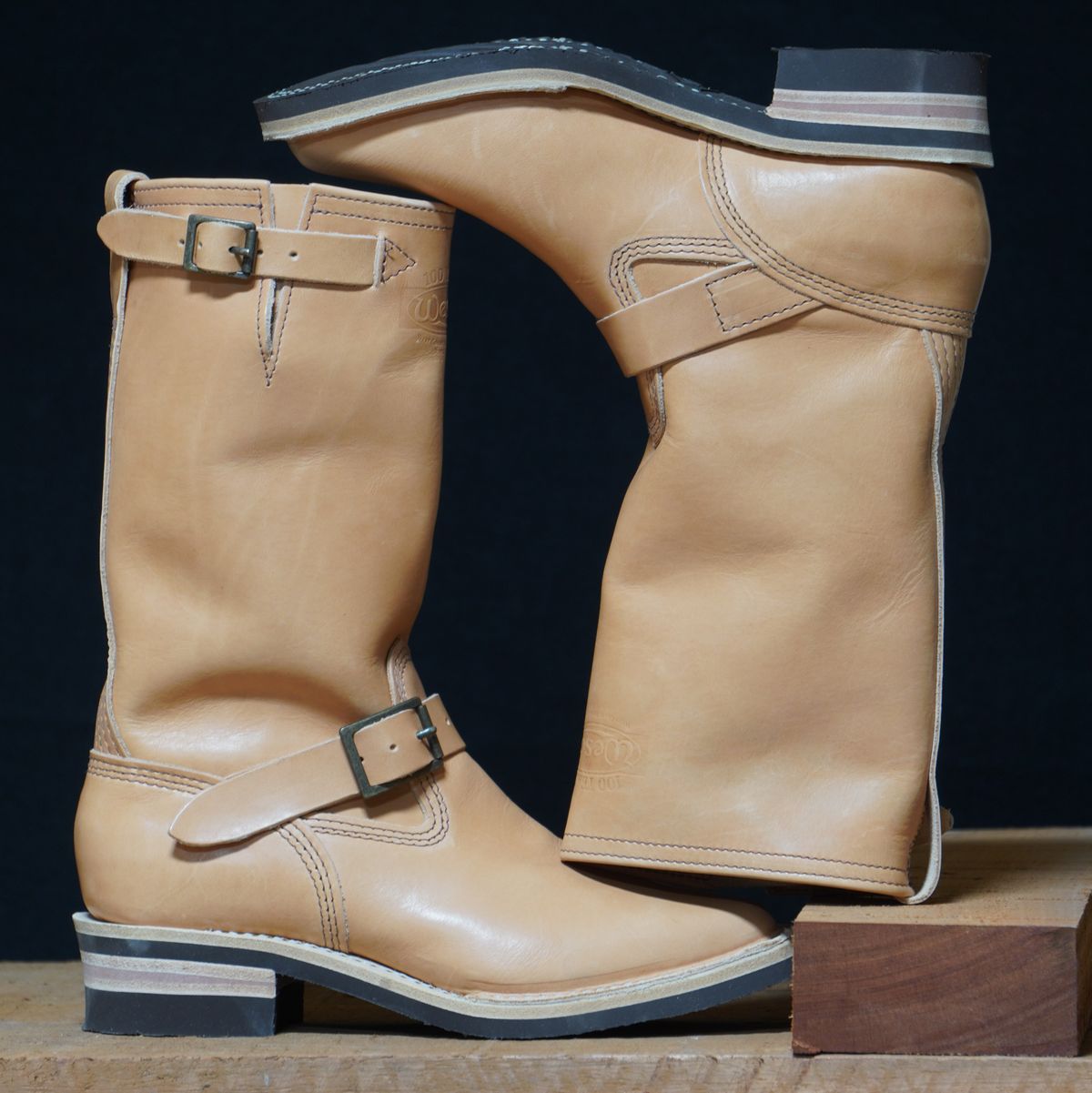 Photo by Boots on October 14, 2024 of the Wesco x S&S Van Cleef III in Horween Natural Essex.