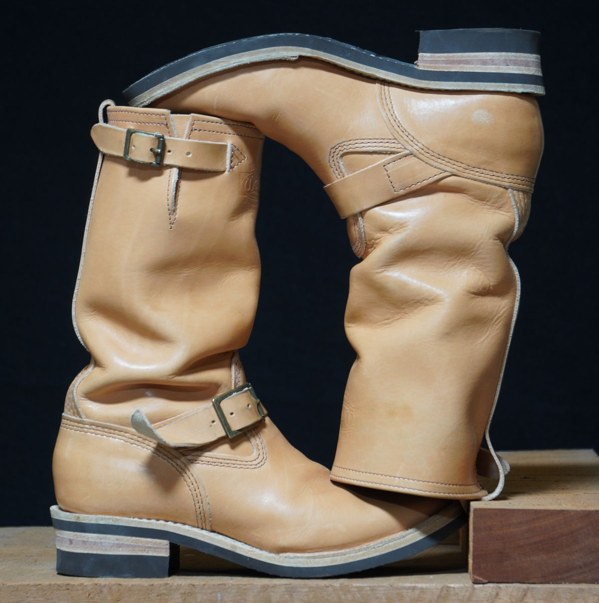 Photo by Boots on November 2, 2024 of the Wesco x S&S Van Cleef III in Horween Natural Essex.