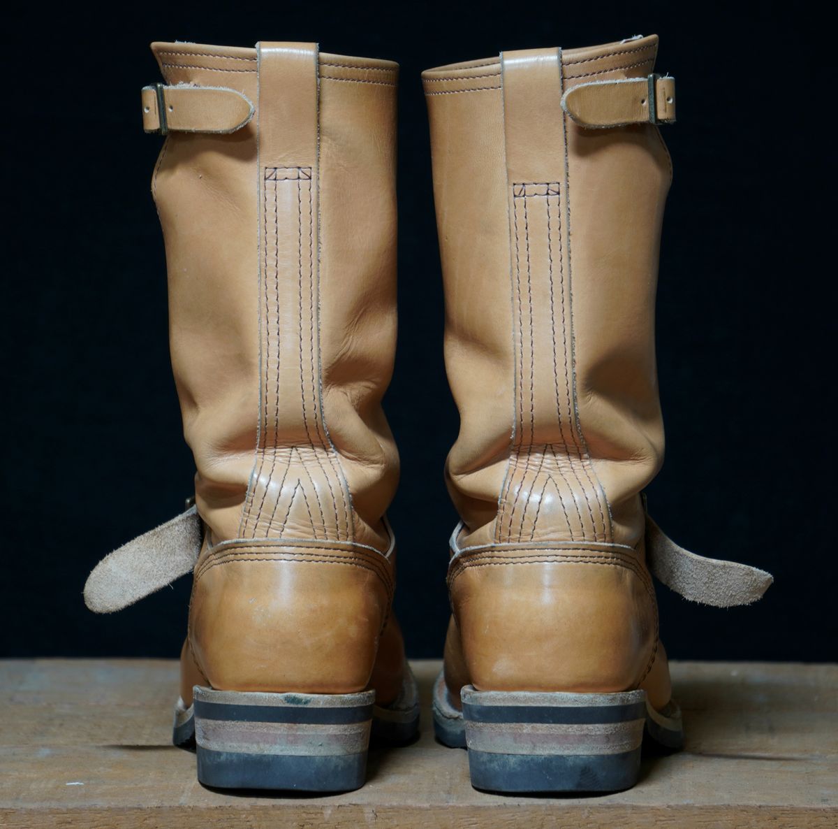 Photo by Boots on December 3, 2024 of the Wesco x S&S Van Cleef III in Horween Natural Essex.
